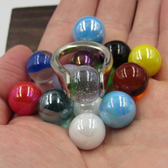 Jewelry - Size 8 Sterling Changeable Glass Stones Ring